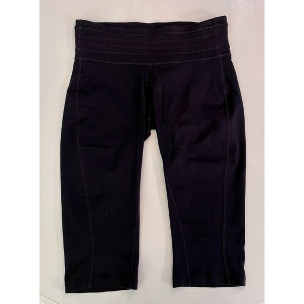 prAna Black Capri Leggings, Large‎